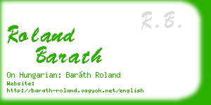 roland barath business card